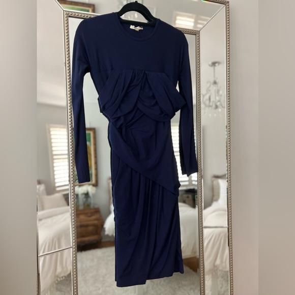 Navy long sleeve dress - Picture 2 of 3